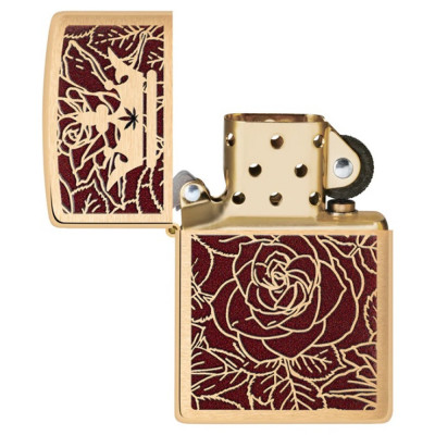 Запальничка Zippo (Зіппо) Queen of Bud Passionate Rose and Crown 47108