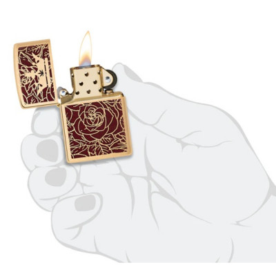 Запальничка Zippo (Зіппо) Queen of Bud Passionate Rose and Crown 47108