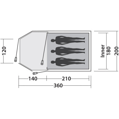 Намет тримісний Easy Camp Eclipse 300 Rustic Green (120386) (928898)