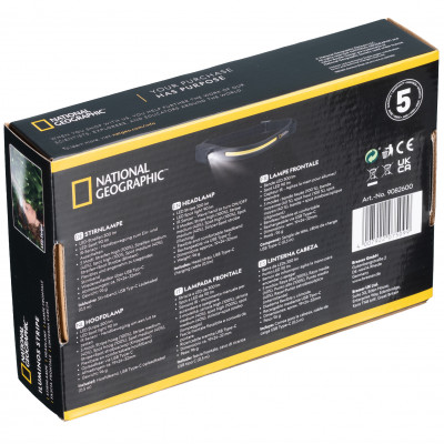 Ліхтар налобний National Geographic Iluminos Stripe 300 lm + 90 Lm USB Rechargeable (9082600) (930158)