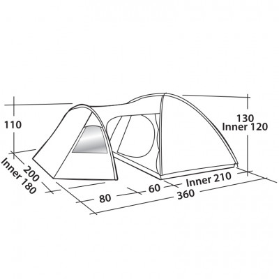 Намет тримісний Easy Camp Eclipse 300 Rustic Green (120386) (928898)