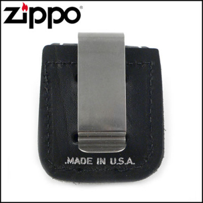 Чохол Zippo (Зіппо) чорний з кліпсою LPCBK