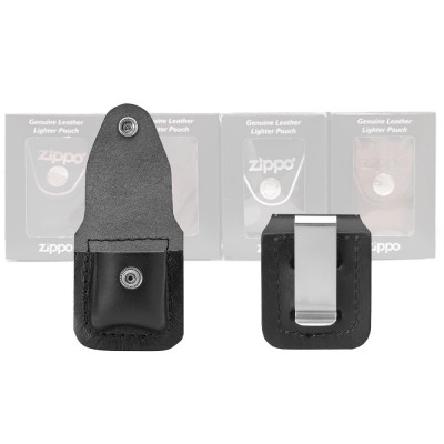 Чохол Zippo (Зіппо) чорний з кліпсою LPCBK