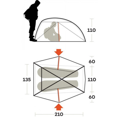 Намет двомісний Ferrino Nemesi 2 Pro Green (91212QVVFR) 931777