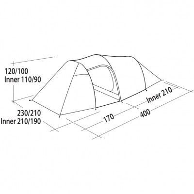 Намет чотиримісний Easy Camp Magnetar 400 Rustic Green (120416) (929571)