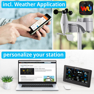 Метеостанція Bresser WIFI ClearView Weather Center 7-in-1 Sensor (7002586) (930255)