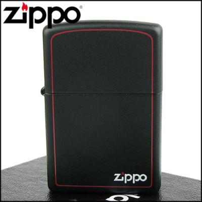 Запальничка Zippo BLACK MATTE w/ZIPPO BORDER 218 ZB