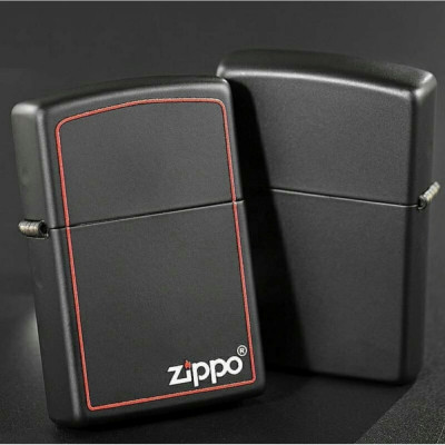 Запальничка Zippo BLACK MATTE w/ZIPPO BORDER 218 ZB