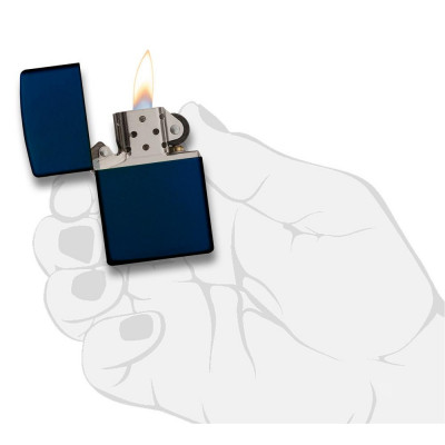 Запальничка Zippo (Зіппо) 239 NAVY MATTE w/ZIPPO LOGO 239