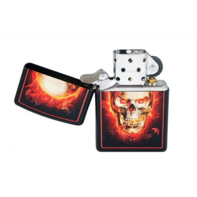 Запальничка Zippo BURNING SKULL 28307