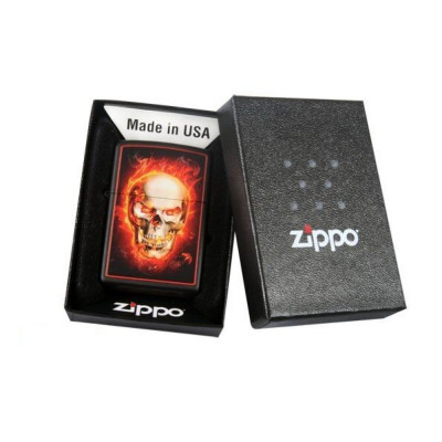 Запальничка Zippo BURNING SKULL 28307