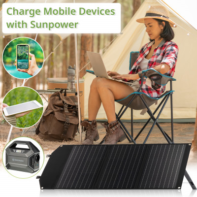 Портативний зарядний пристрій сонячна панель Bresser Mobile Solar Charger 60 Watt USB DC (3810050) (930150)