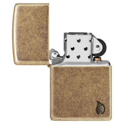 Запальничка Zippo (Зіппо) Armor® Antique Brass Flame Design 46400