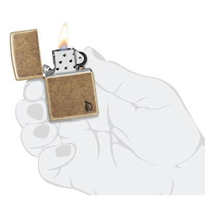 Запальничка Zippo (Зіппо) Armor® Antique Brass Flame Design 46400