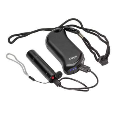 Грілка для рук USB до 9 годин+ Power Bank 5200 mAh ZIPPO Heatbank, індикатор заряду та нагріву,  чорна, картонна упаковка (2007340)