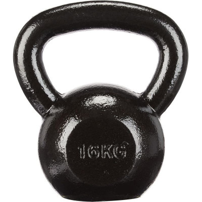 Гиря чавунна Toorx 16 кг з гумовою підставкою Black (KGV-16) (931121)