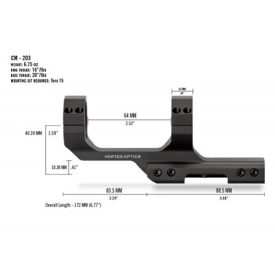 Кріплення Vortex Cantilever Mount 30mm 3" Offset Rings (CM-203) (930355)