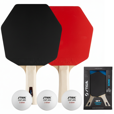 Набір для настільного тенісу Stiga Sonic V2 Cybershape 2 Bats 3 Balls (1210-1206-35) 931946