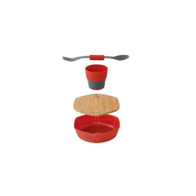 Набір туристичного посуду Robens Leaf Meal Kit Fire Red (690276) (929209)