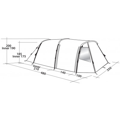 Намет шестимісний Easy Camp Huntsville 600 Green/Grey (120408) (929578)