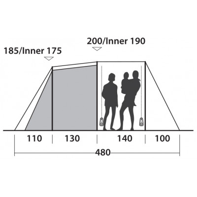 Намет шестимісний Easy Camp Huntsville 600 Green/Grey (120408) (929578)