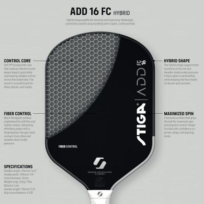 Ракетка для піклболу Stiga ADD FC 16 Hybrid (3201-0512-02) 932361 Ракетка для піклболу Stiga ADD FC 16 Hybrid (3201-0512-02) 932361