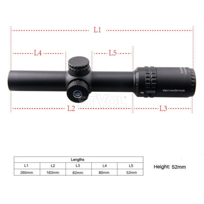 Приціл оптичний Vector Optics Grimlock 1-6x24 (30 мм) Illum. GenII SFP (SCOC-13II)