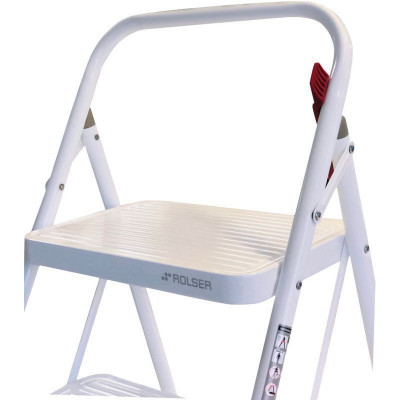 Драбина Rolser Taburete M/10 UNE 2 щаблі Blanco (MET003-1024) (931176)