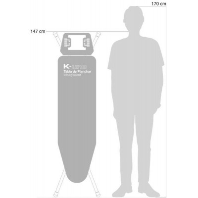 Дошка для прасування Rolser K-UNO Black Tube Blanco/Negro (K01016-2064) (931973)