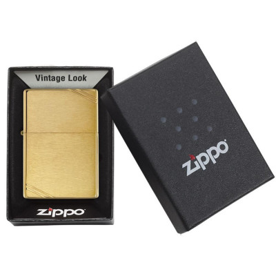 Запальничка Zippo VINTAGE BRUSHED FIN BRASS 240