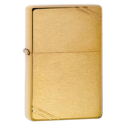 Запальничка Zippo VINTAGE BRUSHED FIN BRASS 240