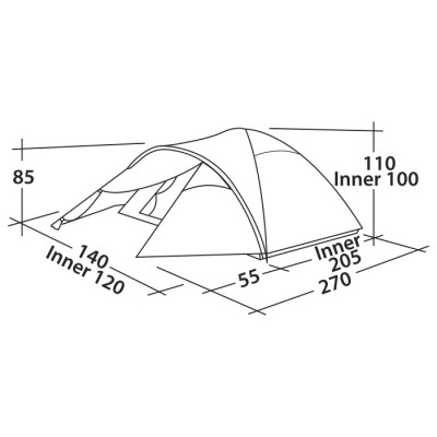 Намет двомісний Easy Camp Quasar 200 Rustic Green (120394) (929022)