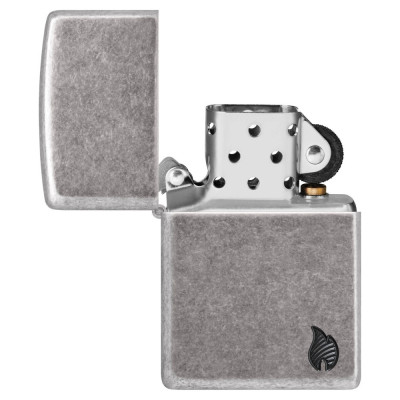 Запальничка Zippo (Зіппо) Armor® Antique Silver Plt Flame Design 46399