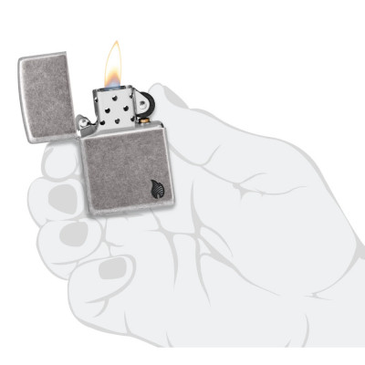 Запальничка Zippo (Зіппо) Armor® Antique Silver Plt Flame Design 46399