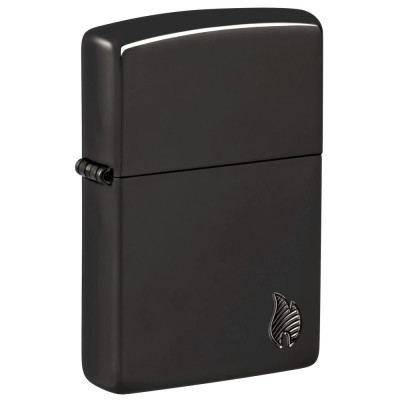 Запальничка Zippo (Зіппо) Armor® High Polish Black Flame Design 46402