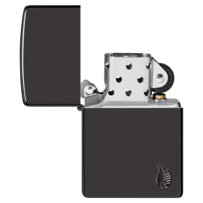 Запальничка Zippo (Зіппо) Armor® High Polish Black Flame Design 46402 Запальничка Zippo (Зіппо) Armor® High Polish Black Flame Design 46402