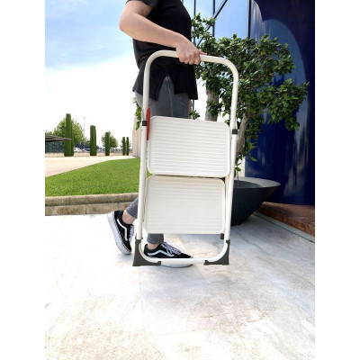 Драбина Rolser Taburete M/10 UNE 2 щаблі Blanco (MET003-1024) (931176)
