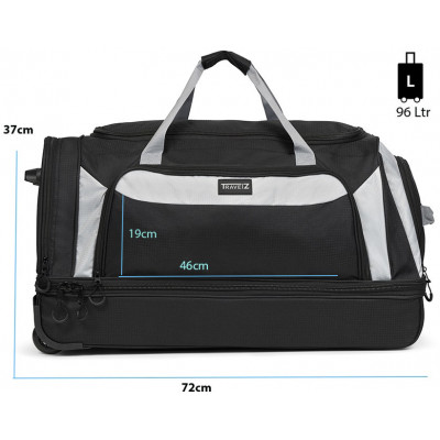 Сумка дорожня на колесах TravelZ Wheelbag Doubleloader black 96L (603098) 931071