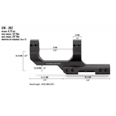 Кріплення Vortex Cantilever Mount 30mm 2" Offset Rings (CM-202) (930356)