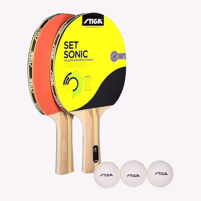 Набір для настільного тенісу Stiga Sonic Hobby 2 Bats 3 Balls (1220-2816-01) (931158)