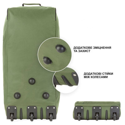 Сумка дорожня на колесах TravelZ Wheelbag 100 Liter Green (603095) 930793
