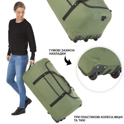 Сумка дорожня на колесах TravelZ Wheelbag 100 Liter Green (603095) 930793