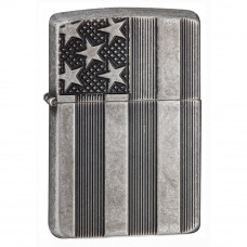 Запальничка Zippo U.S.Flag Armor Antq Silver 28974