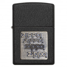 Запальничка Zippo (Зіппо) BRASS EMBLEM BLACK CRACKLE 362