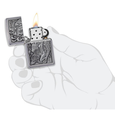 Запальничка Zippo ( Зіппо) 207 Skull And Angel Emblem 49442