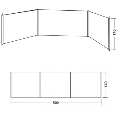 Тент пляжний Easy Camp Windscreen Granite Grey (120330) (928887)