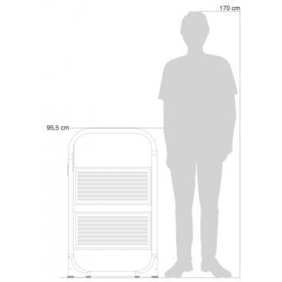 Драбина Rolser Taburete M/11 UNE 3 щаблі Blanco (MET004-1024) (931177)