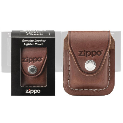 Чохол Zippo коричневий з кліпсою LPCB