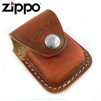 Чохол Zippo коричневий з кліпсою LPCB