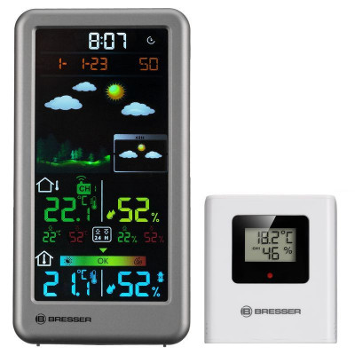 Метеостанція Bresser RC Neomeo V Silver (7006511) 932128